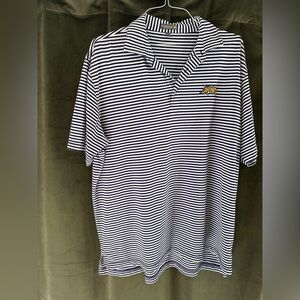Peter Millar | LSU summer comfort Polo with Mike the Tiger | Purple White | XL